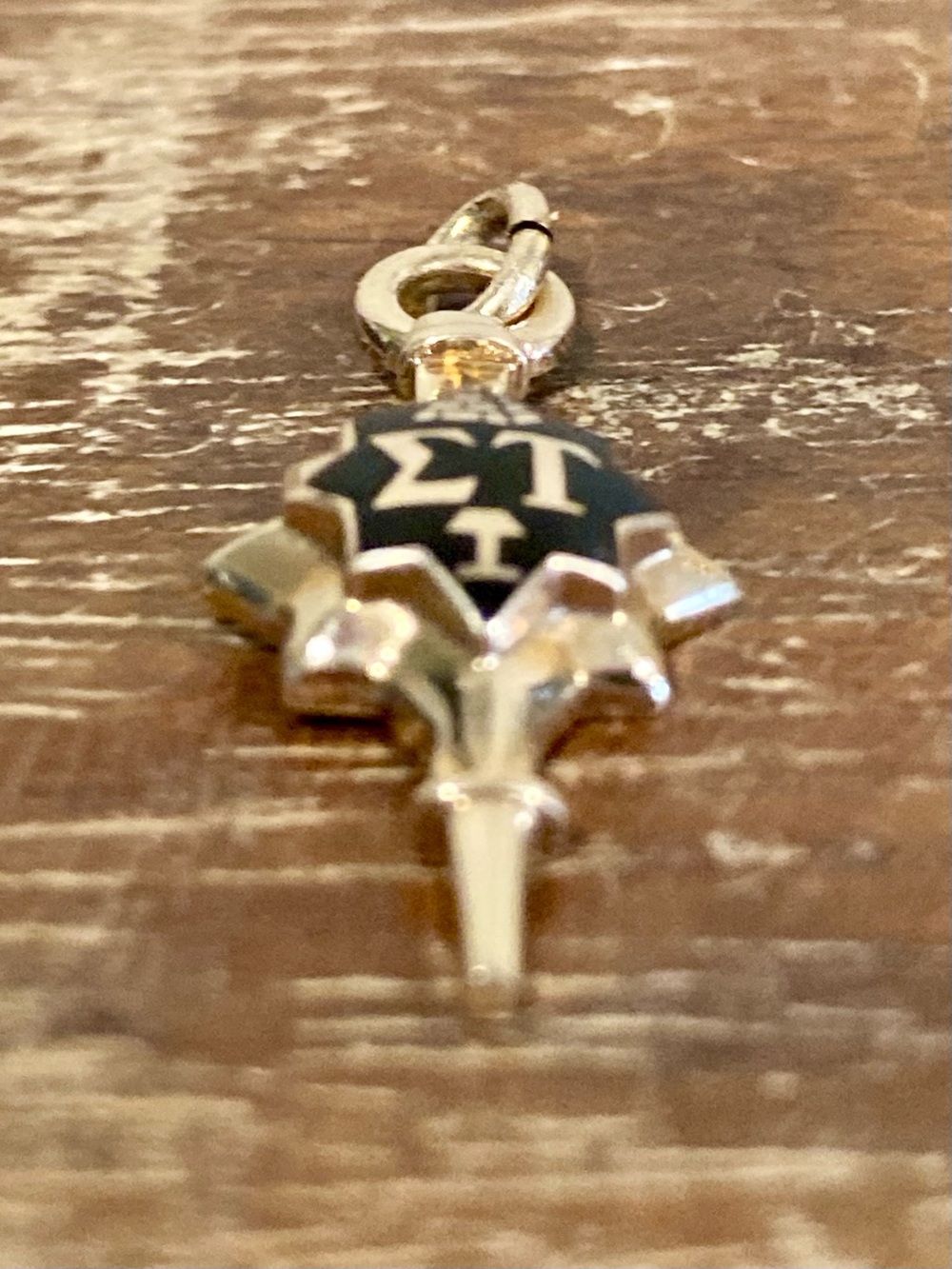 SIGMA TAU Engineering Honor Society Fraternity Key/Pendant with Black Enamel - Picture 4 of 10